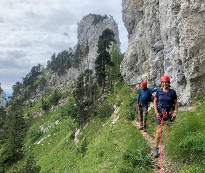 cordée sur la traversée des Dents de Lanfon